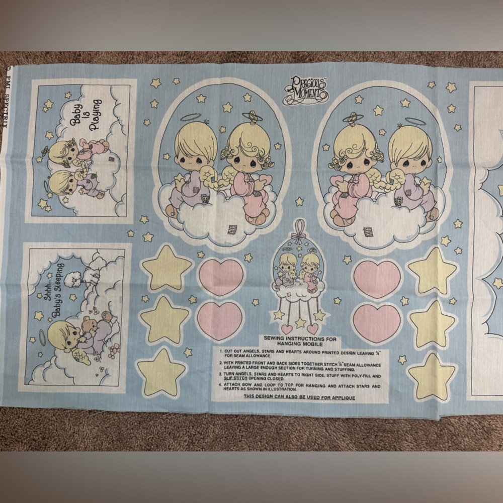 Precious Moments panel baby mobile and banner